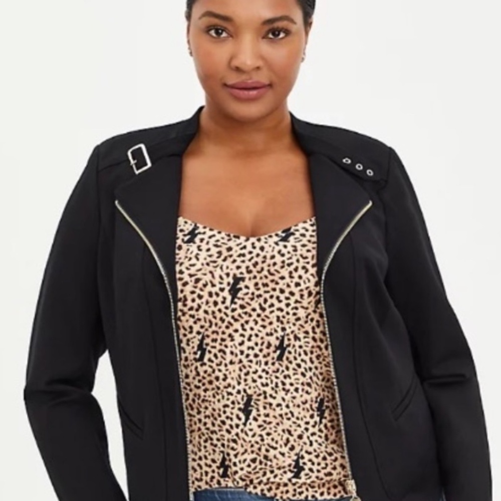 Studio Ponte Zip-Front Jacket torrid size 1 - Picture 3 of 5